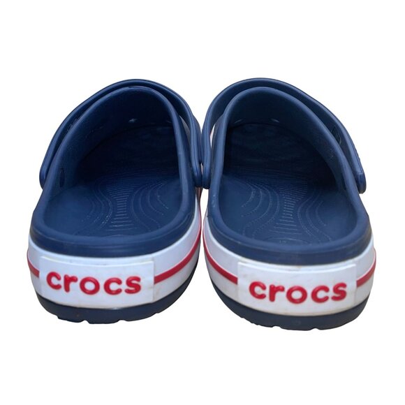 Crocs Men’s Navy EVA With Strap Slip-On Clogs Size 12 - Picture 7 of 8
